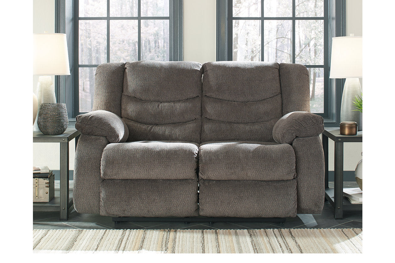 Tulen Gray Reclining Loveseat - 9860686 - Luna Furniture - Dallas Store