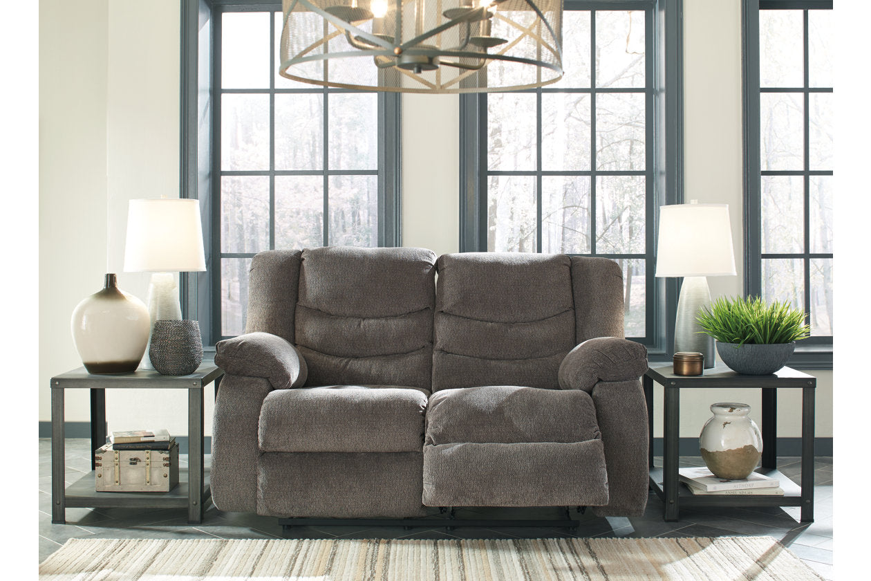 Tulen Gray Reclining Loveseat - 9860686 - Luna Furniture - Dallas Store