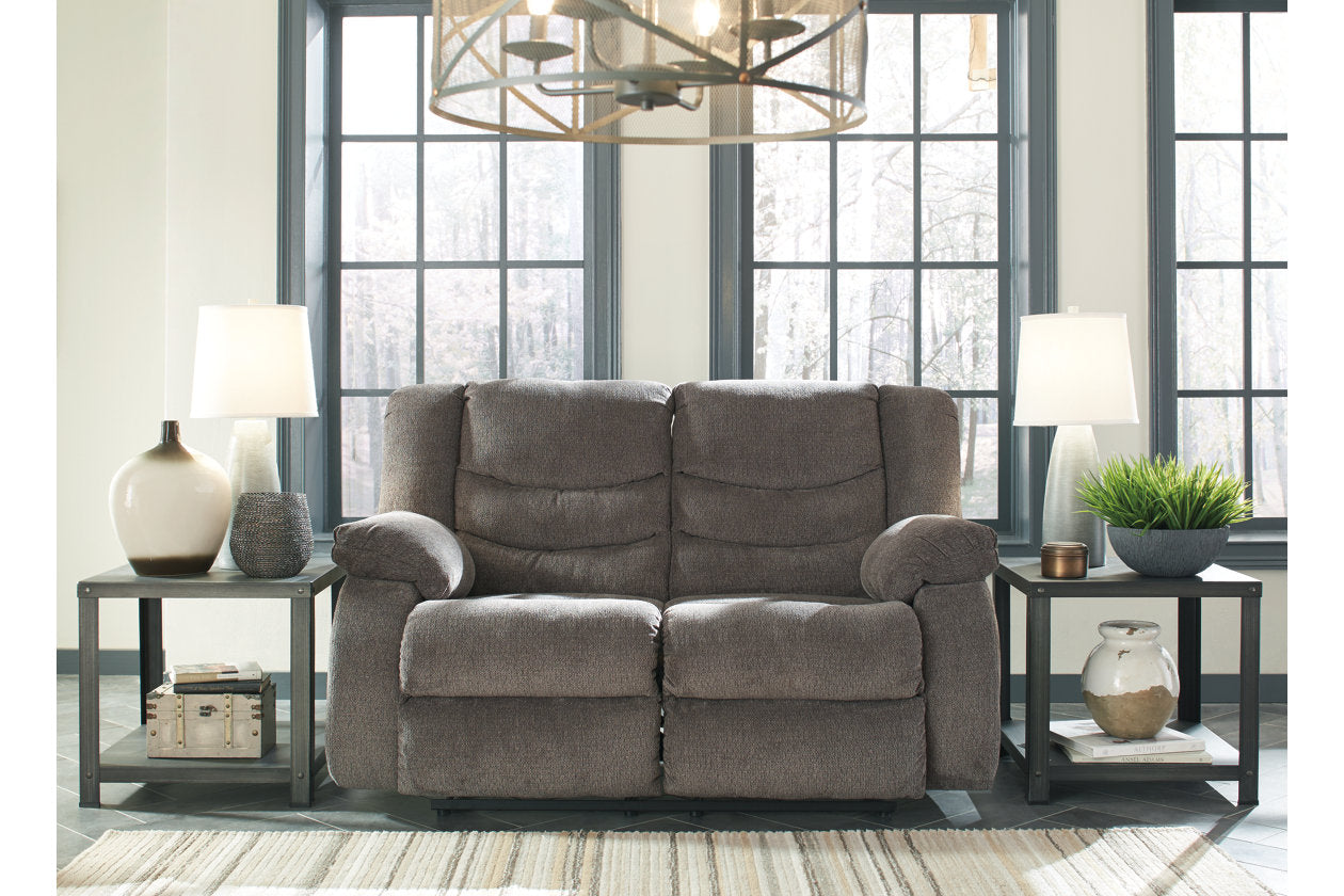 Tulen Gray Reclining Loveseat - 9860686 - Luna Furniture - Dallas Store