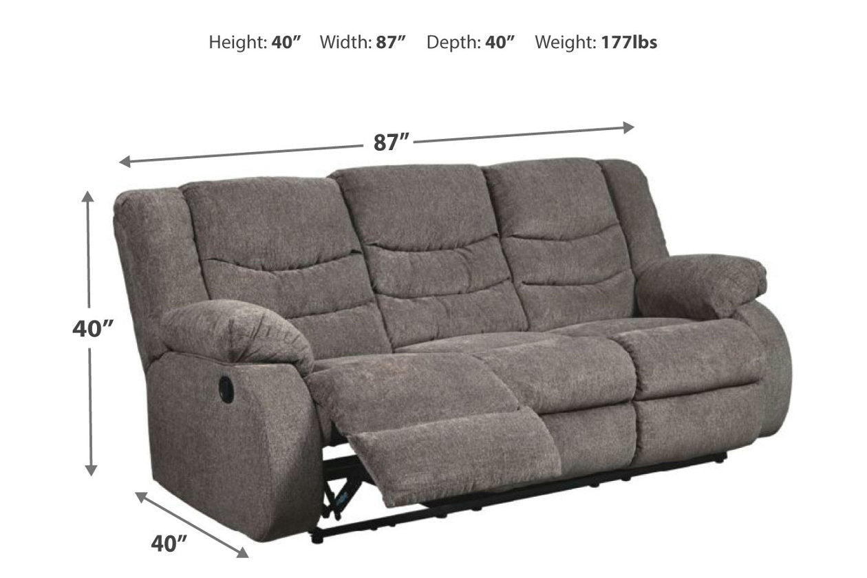 Tulen Gray Reclining Sofa - 9860688 - Luna Furniture - Dallas Store