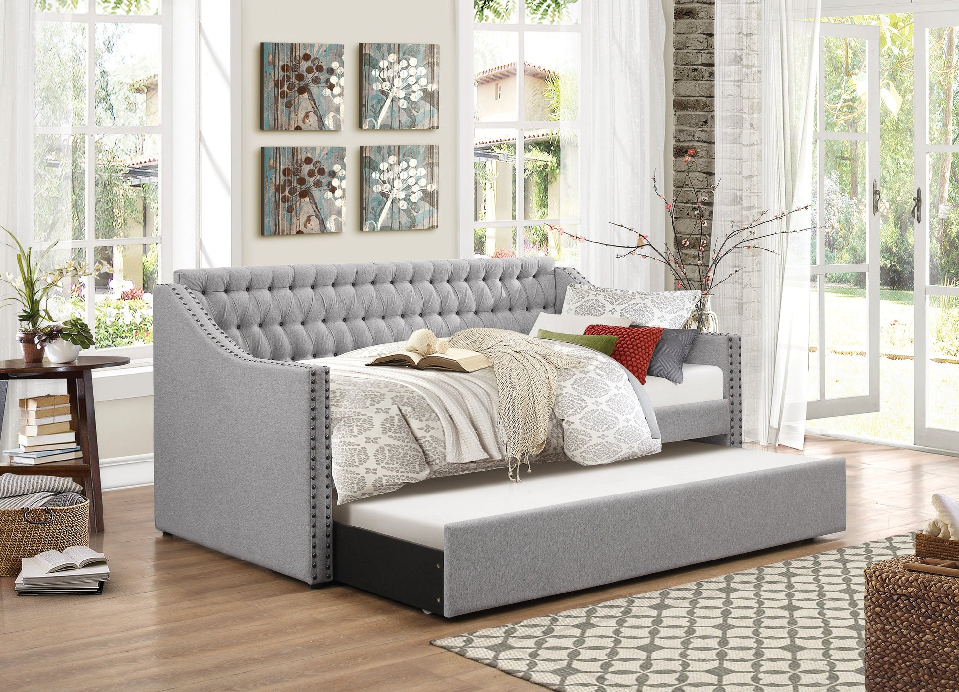 Tulney Gray Daybed with Trundle - SET | 4966-A | 4966-B - Luna Furniture - Dallas Store