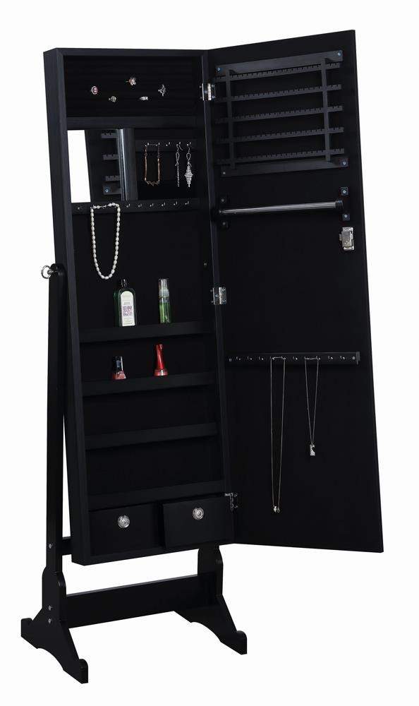 Tutuola Black Jewelry Cheval Mirror - 904039 - Luna Furniture - Dallas Store