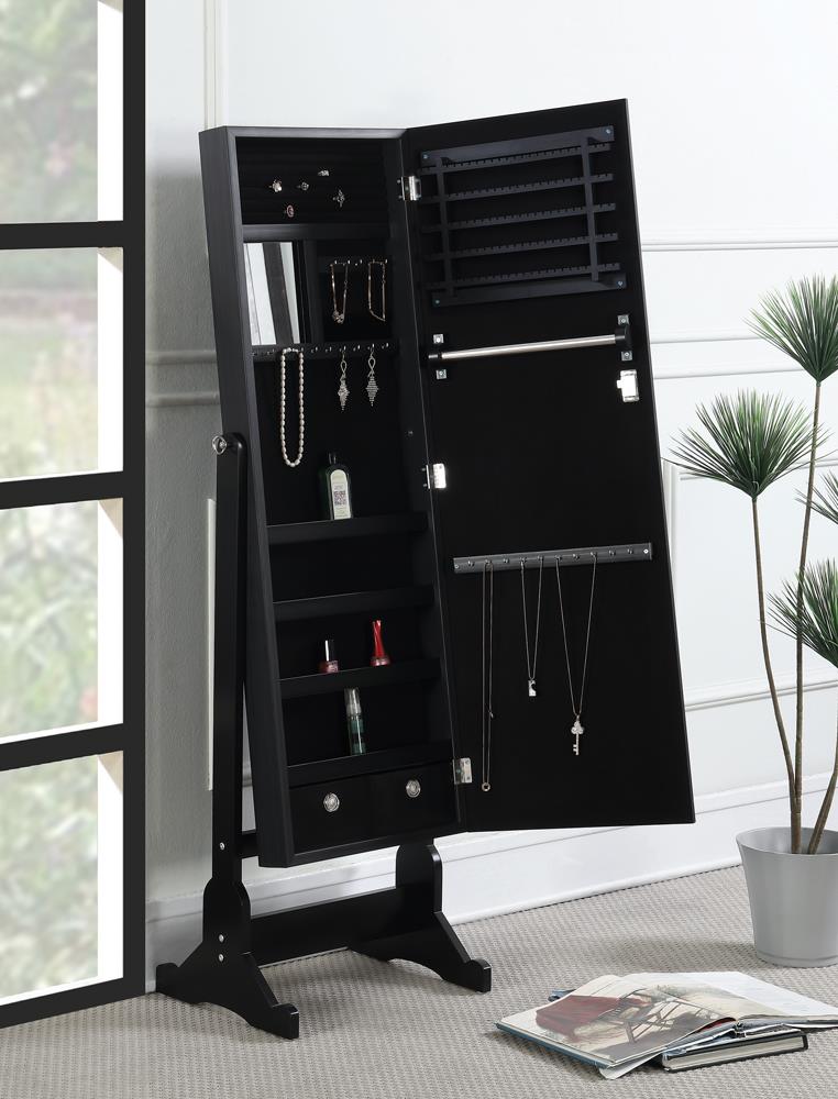 Tutuola Black Jewelry Cheval Mirror - 904039 - Luna Furniture - Dallas Store