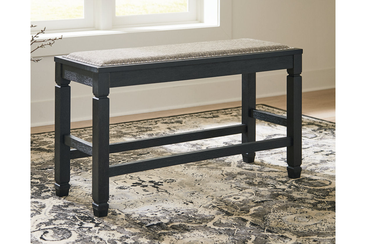 Tyler Creek Antique Black Counter Height Bench - D736-09 - Luna Furniture - Dallas Store