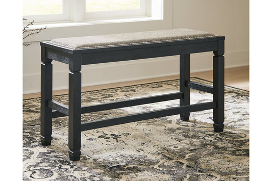 Tyler Creek Antique Black Counter Height Bench - D736-09 - Luna Furniture - Dallas Store