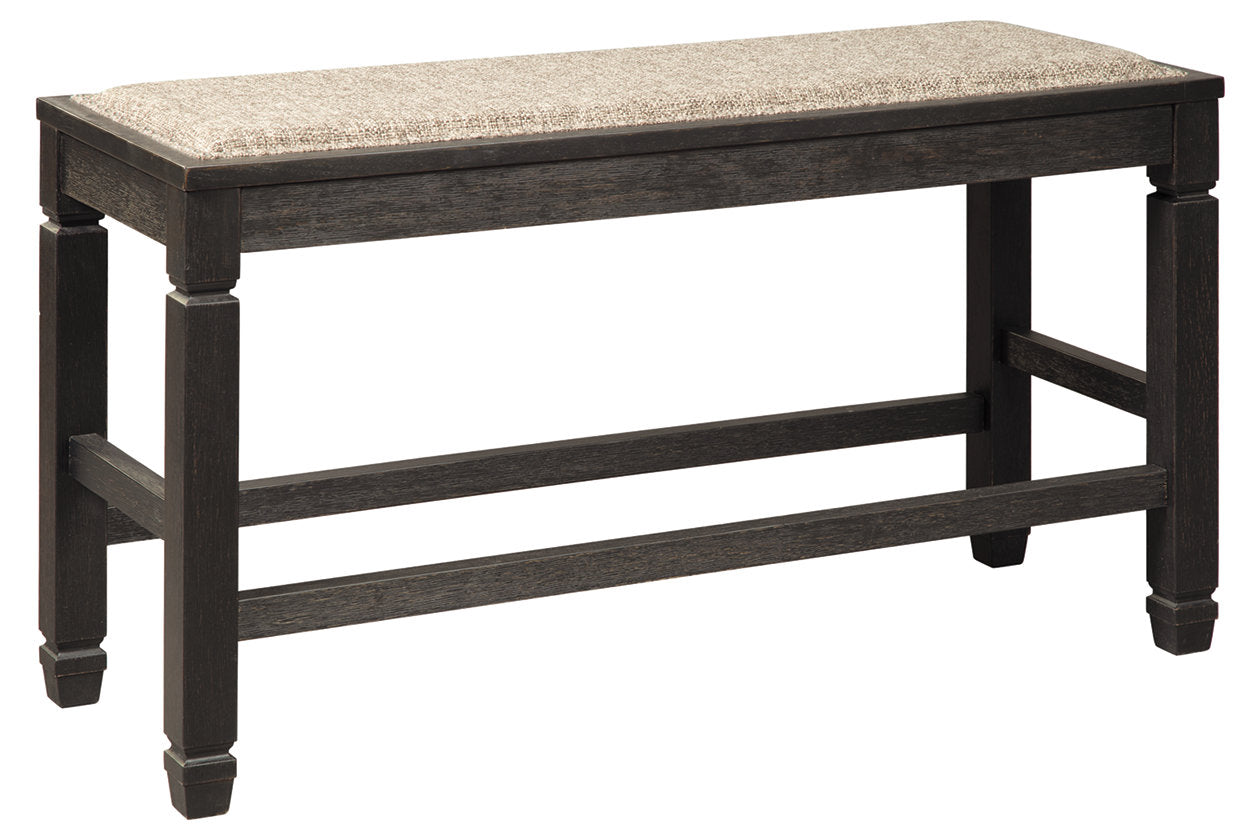 Tyler Creek Antique Black Counter Height Bench - D736-09 - Luna Furniture - Dallas Store