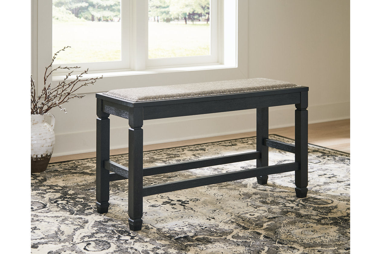 Tyler Creek Antique Black Counter Height Bench - D736-09 - Luna Furniture - Dallas Store