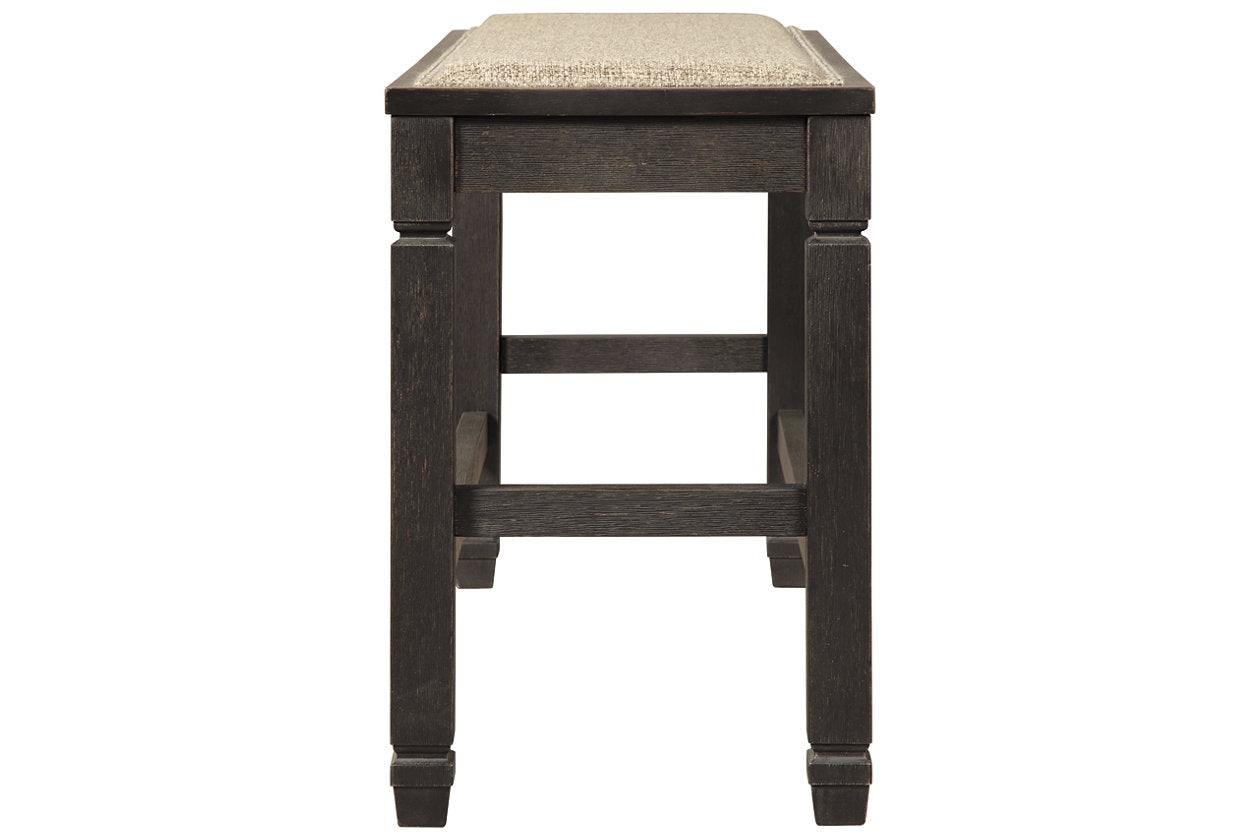 Tyler Creek Antique Black Counter Height Bench - D736-09 - Luna Furniture - Dallas Store