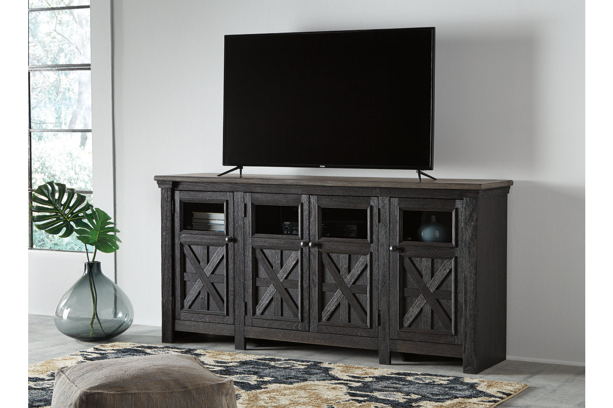 Tyler Creek Black/Gray 74" TV Stand - W736-68 - Luna Furniture - Dallas Store