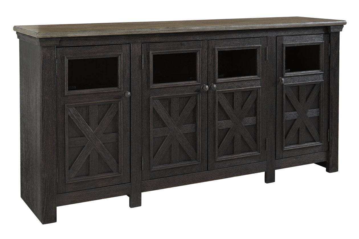 Tyler Creek Black/Gray 74" TV Stand - W736-68 - Luna Furniture - Dallas Store