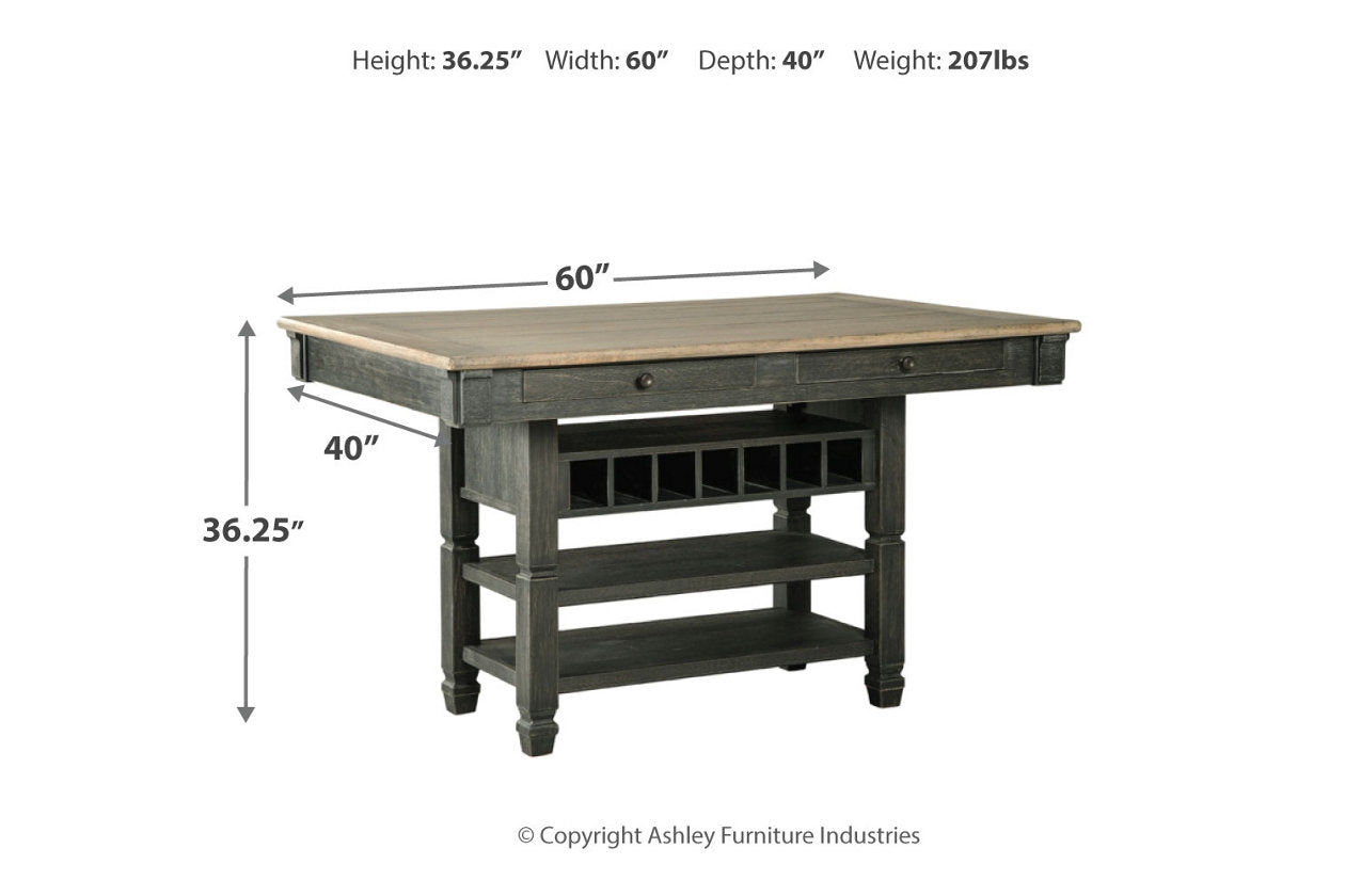 Tyler Creek Black/Gray Counter Height Dining Table - D736-32 - Luna Furniture - Dallas Store