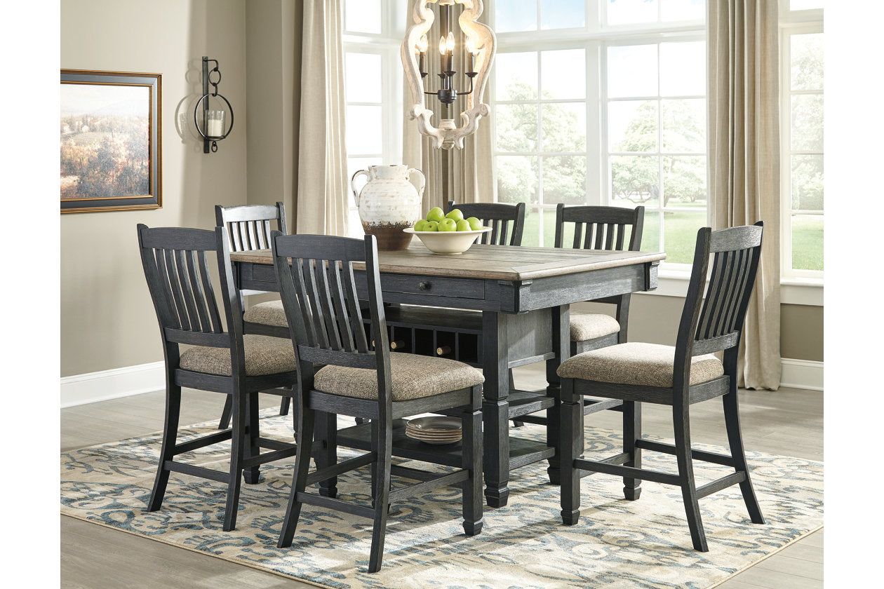 Tyler Creek Black/Gray Counter Height Dining Table - D736-32 - Luna Furniture - Dallas Store