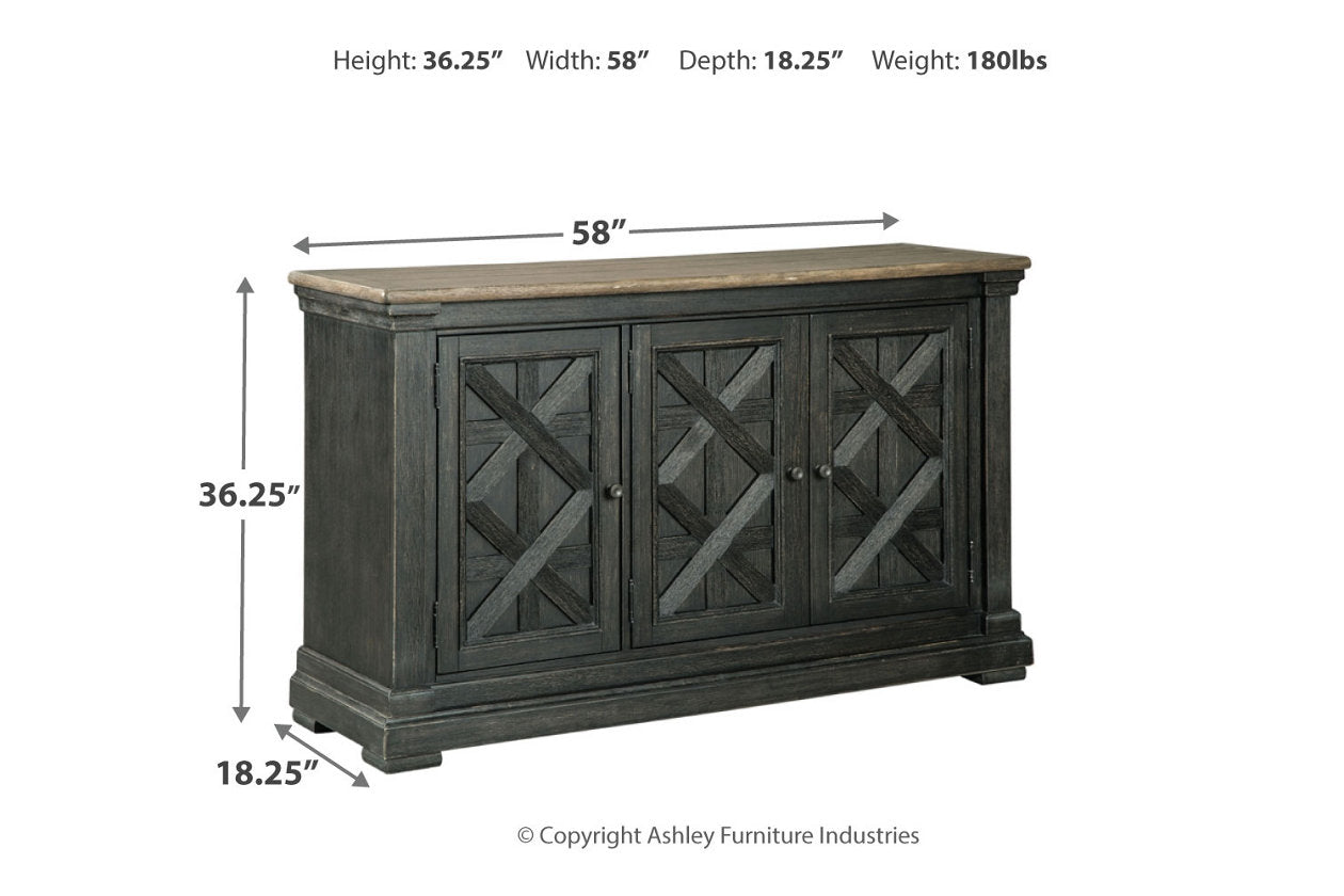 Tyler Creek Black/Gray Dining Server - D736-60 - Luna Furniture - Dallas Store