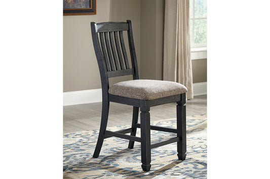 Tyler Creek Black/Grayish Brown Counter Height Barstool, Set of 2 - D736-124 - Luna Furniture - Dallas Store