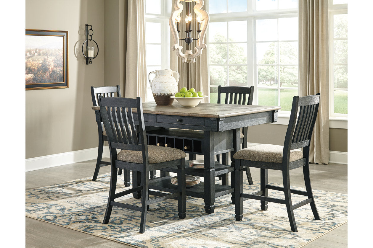 Tyler Creek Black/Grayish Brown Counter Height Barstool, Set of 2 - D736-124 - Luna Furniture - Dallas Store