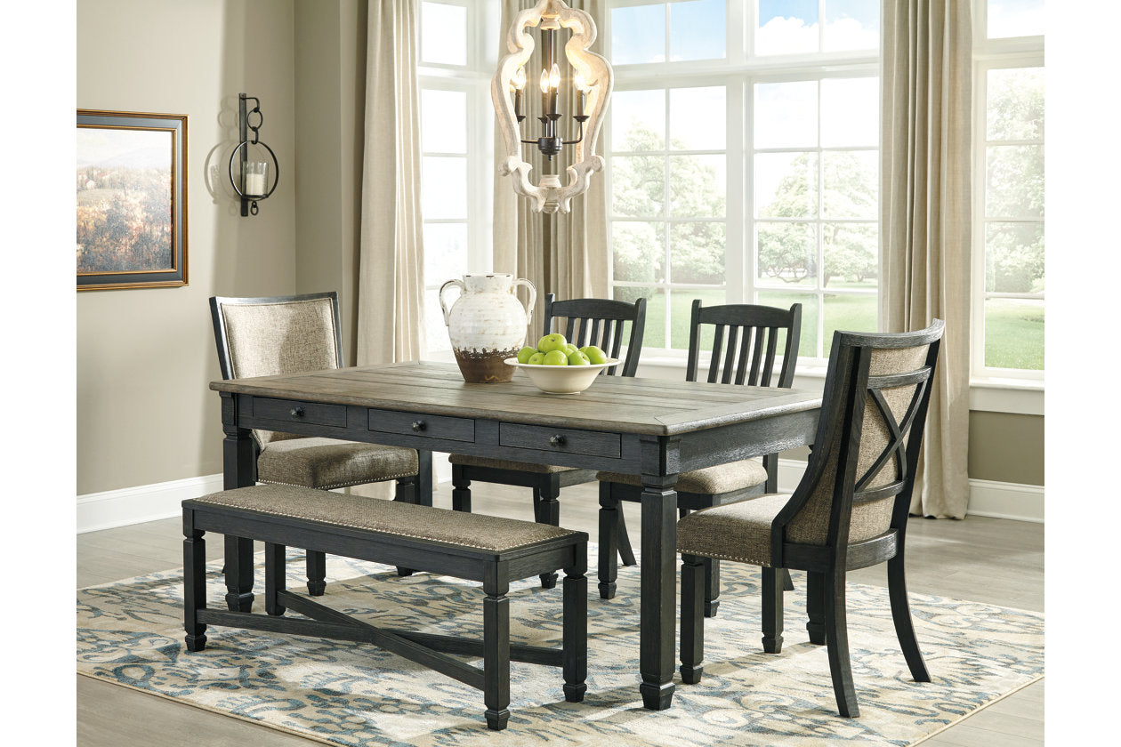 Tyler Creek Black/Grayish Brown Dining Bench - D736-00 - Luna Furniture - Dallas Store