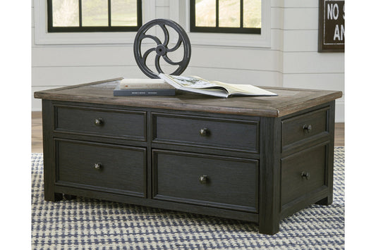 Tyler Creek Grayish Brown/Black Coffee Table with Lift Top - T736-20 - Luna Furniture - Dallas Store