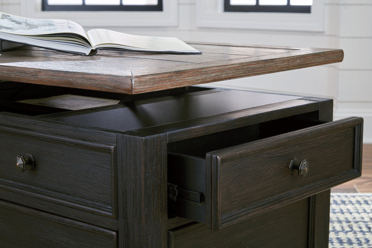 Tyler Creek Grayish Brown/Black Coffee Table with Lift Top - T736-20 - Luna Furniture - Dallas Store