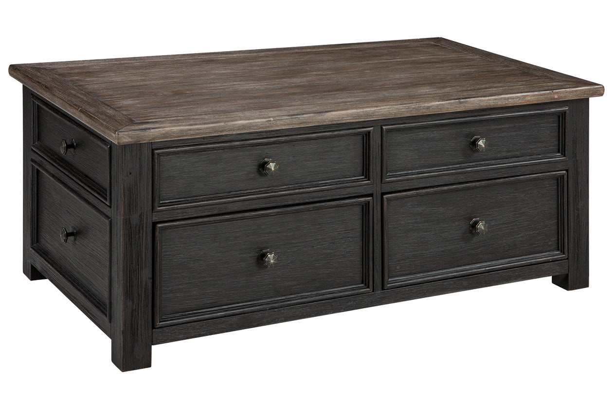 Tyler Creek Grayish Brown/Black Coffee Table with Lift Top - T736-20 - Luna Furniture - Dallas Store
