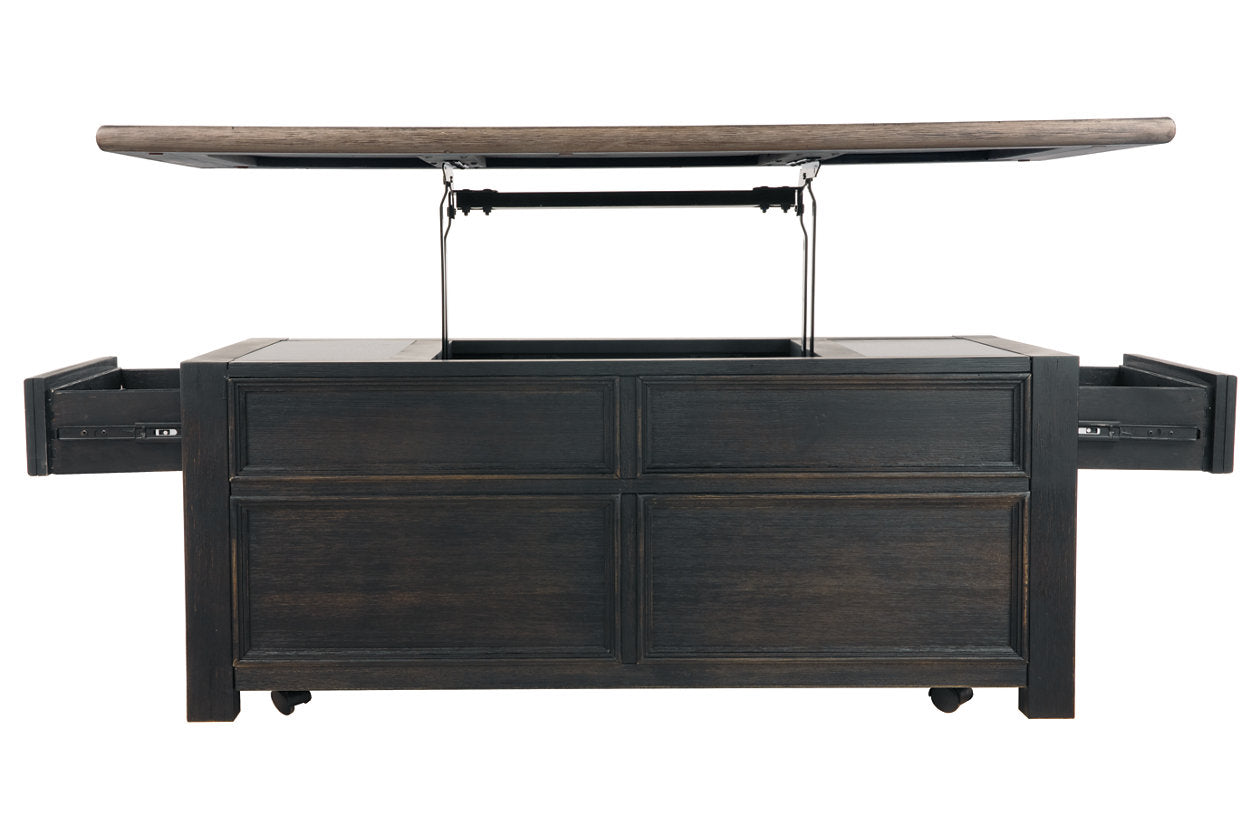 Tyler Creek Grayish Brown/Black Coffee Table with Lift Top - T736-20 - Luna Furniture - Dallas Store