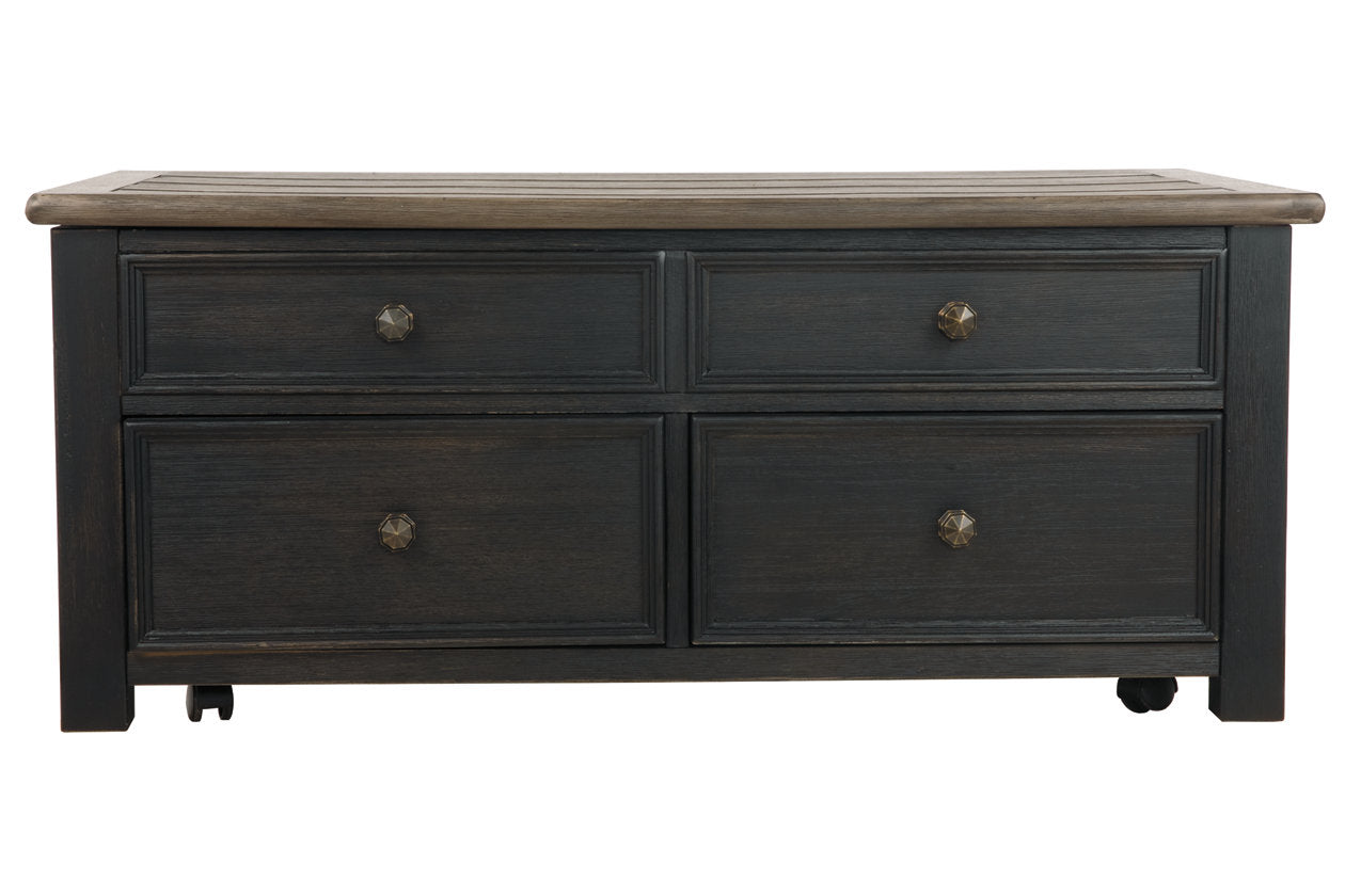 Tyler Creek Grayish Brown/Black Coffee Table with Lift Top - T736-20 - Luna Furniture - Dallas Store