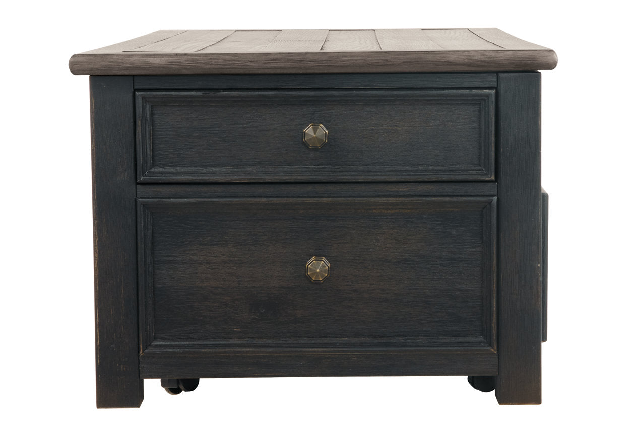 Tyler Creek Grayish Brown/Black Coffee Table with Lift Top - T736-20 - Luna Furniture - Dallas Store