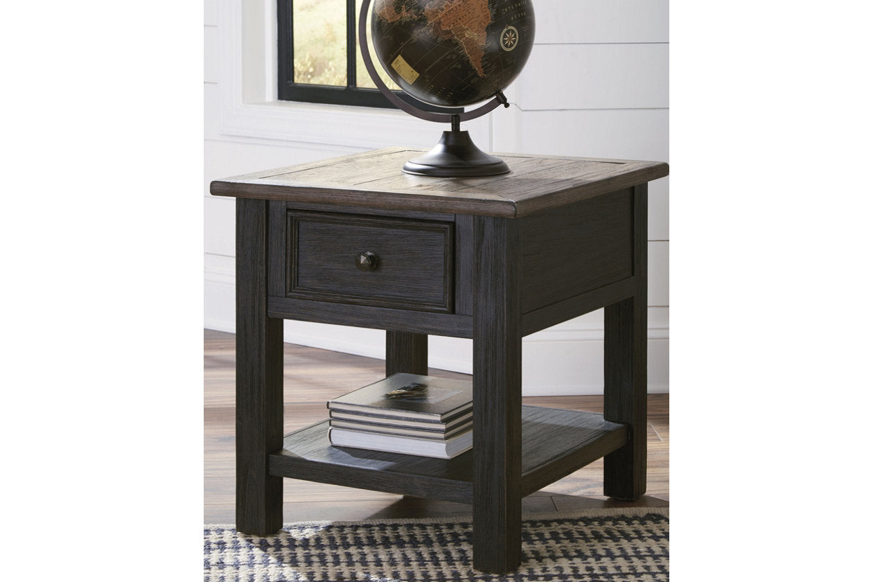 Tyler Creek Grayish Brown/Black End Table - T736-3 - Luna Furniture - Dallas Store