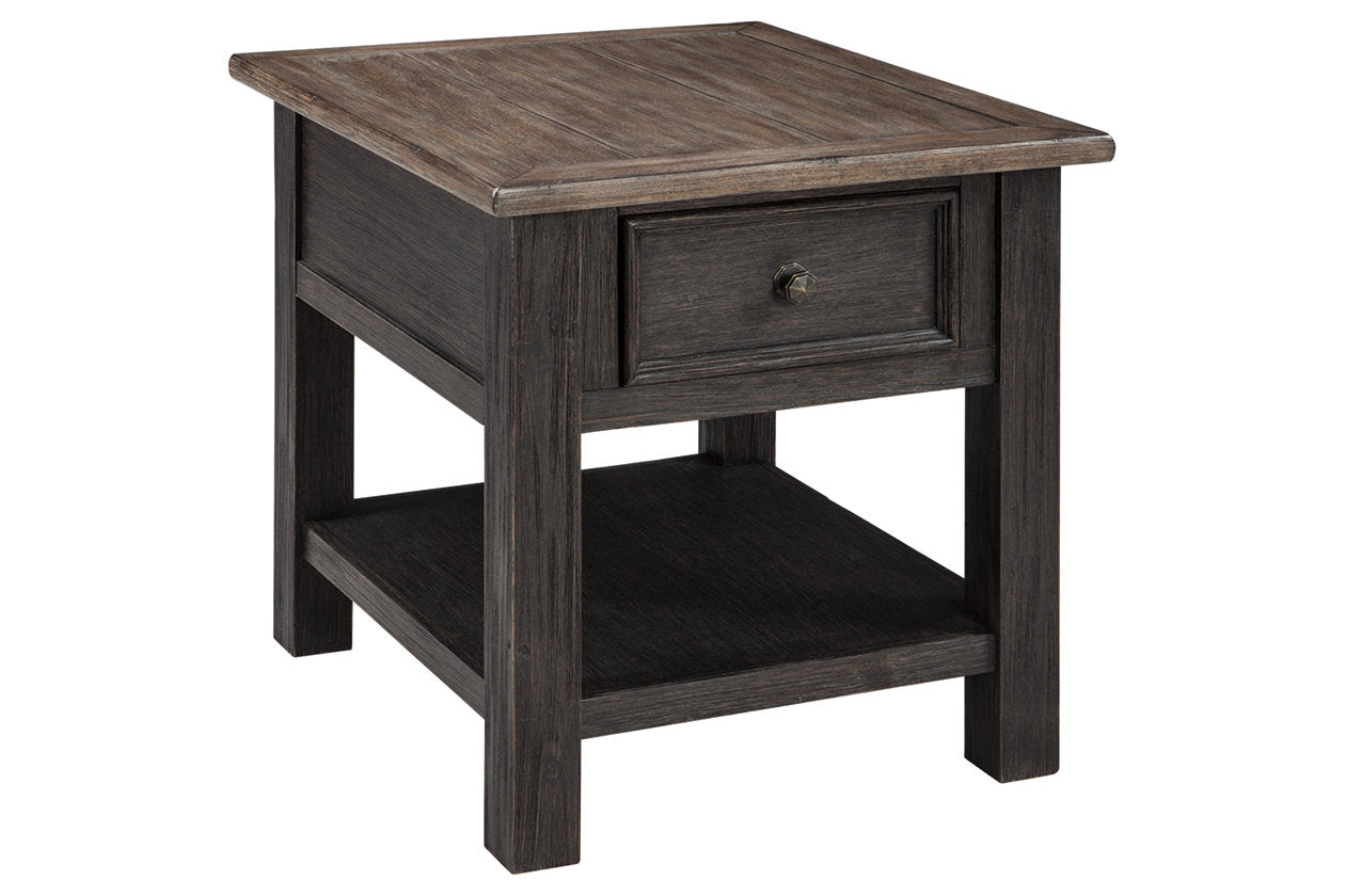 Tyler Creek Grayish Brown/Black End Table - T736-3 - Luna Furniture - Dallas Store