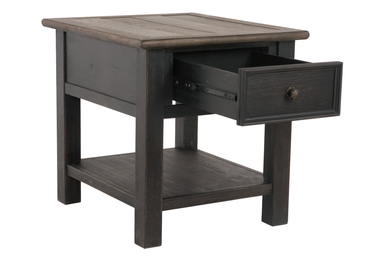 Tyler Creek Grayish Brown/Black End Table - T736-3 - Luna Furniture - Dallas Store