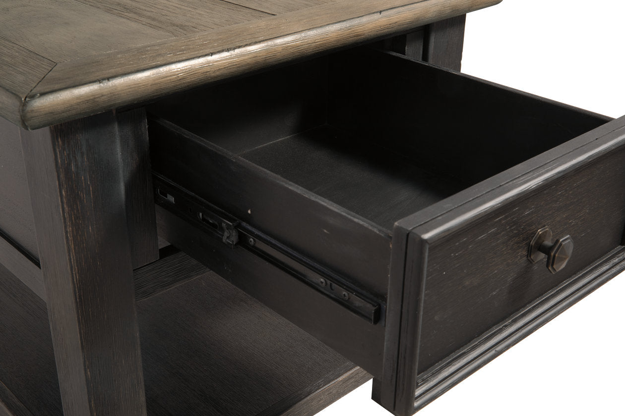 Tyler Creek Grayish Brown/Black End Table - T736-3 - Luna Furniture - Dallas Store