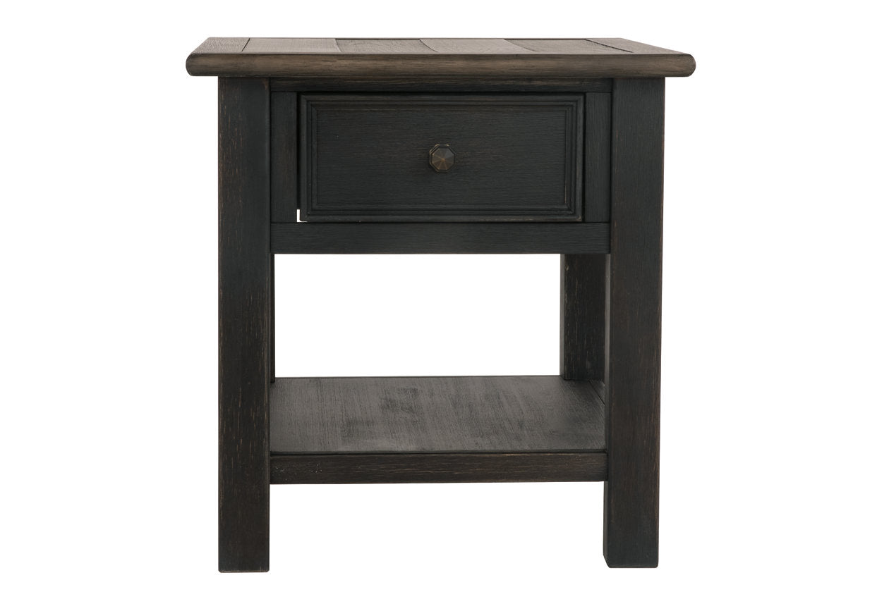 Tyler Creek Grayish Brown/Black End Table - T736-3 - Luna Furniture - Dallas Store