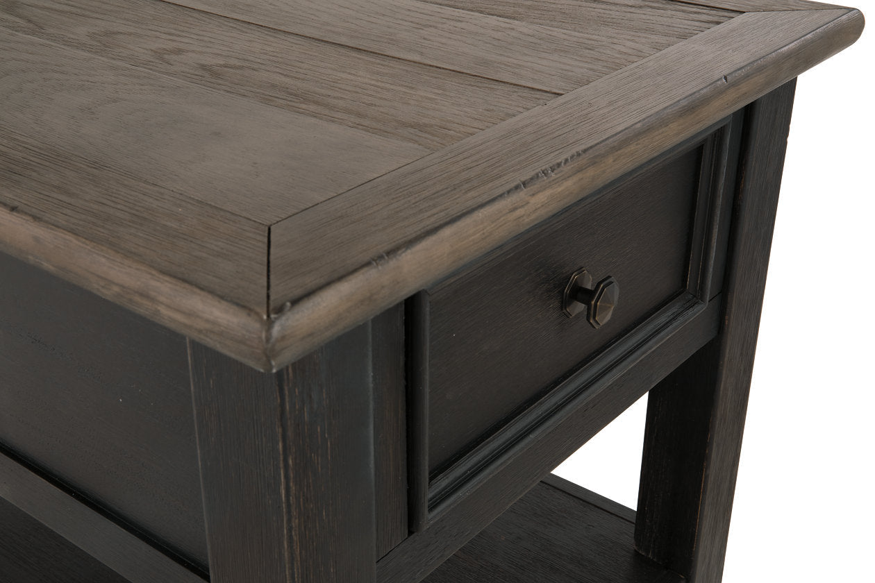 Tyler Creek Grayish Brown/Black End Table - T736-3 - Luna Furniture - Dallas Store