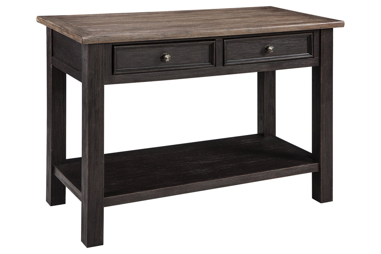 Tyler Creek Grayish Brown/Black Sofa/Console Table - T736-4 - Luna Furniture - Dallas Store