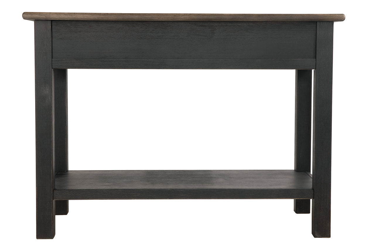 Tyler Creek Grayish Brown/Black Sofa/Console Table - T736-4 - Luna Furniture - Dallas Store