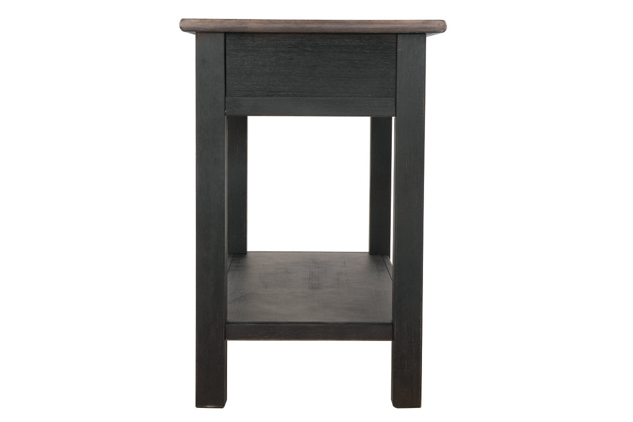 Tyler Creek Grayish Brown/Black Sofa/Console Table - T736-4 - Luna Furniture - Dallas Store