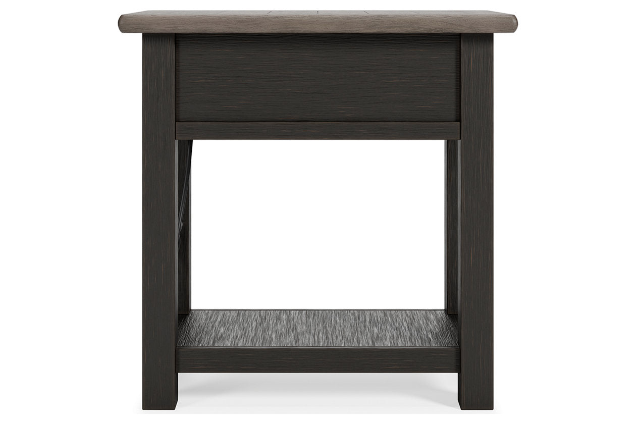Tyler Creek Two-tone Chairside End Table - T736-107 - Luna Furniture - Dallas Store