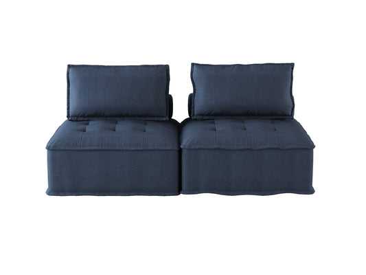Ulrich Blue Modular Loveseat - 9545BU-2* - Luna Furniture - Dallas Store
