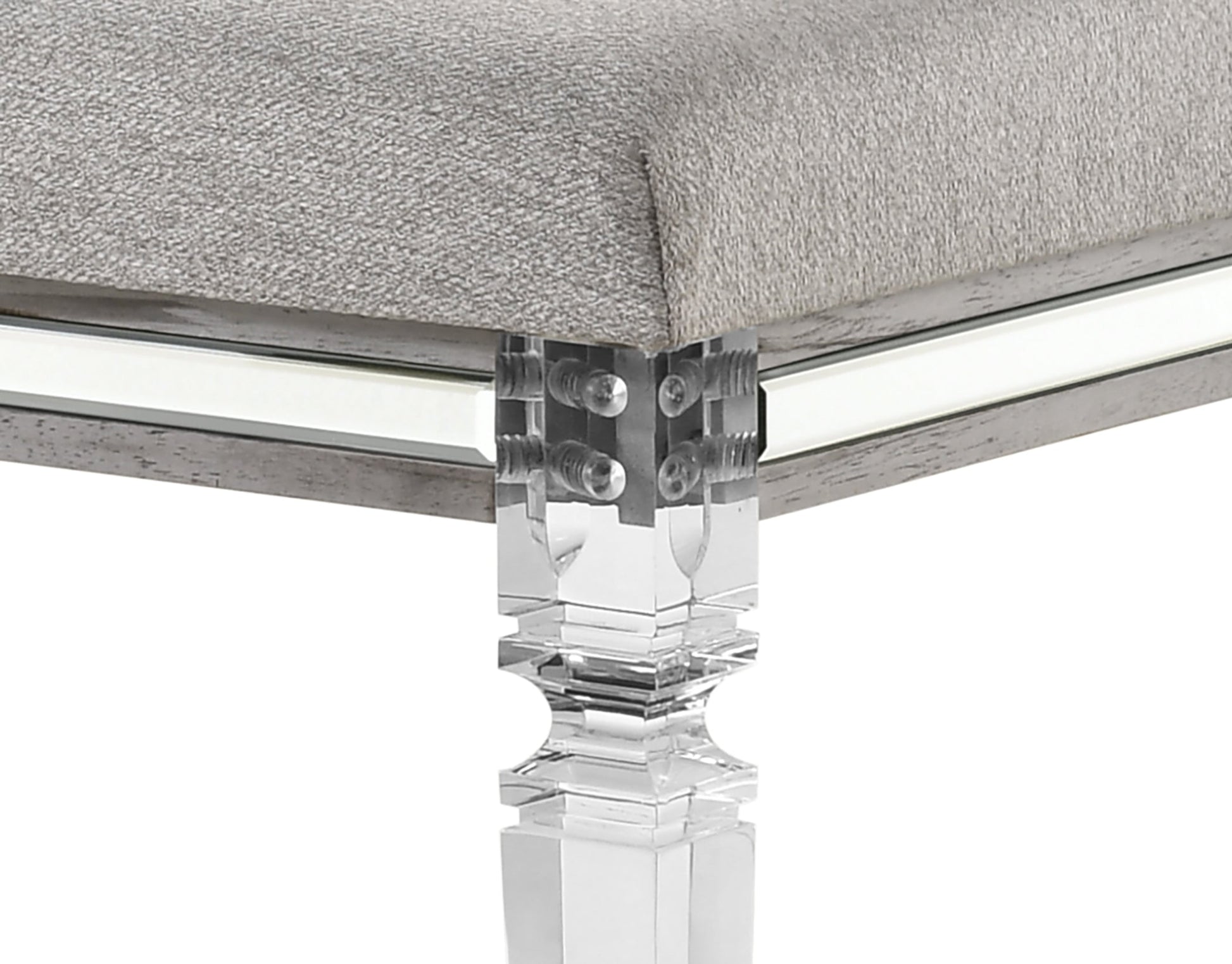 Vail Gray LED Upholstered Panel Bedroom Set - SET | B7200-K-HB | B7200-K-FB | B7200-KQ-RAIL | B7200-1 | B7200-11 | B7200-2 | B7200-4 - Luna Furniture - Dallas Store