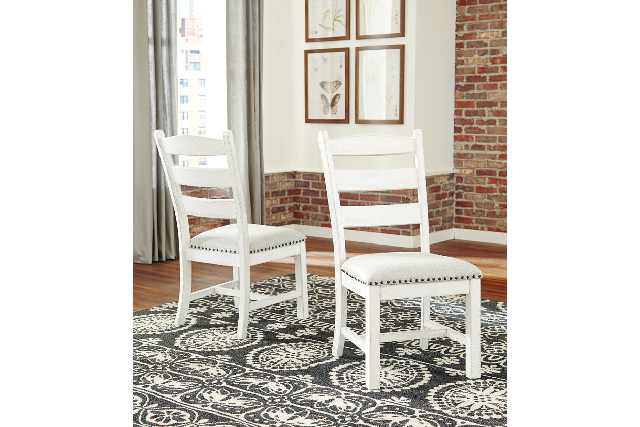 Valebeck Beige/White Dining Chair, Set of 2 - D546-01 - Luna Furniture - Dallas Store