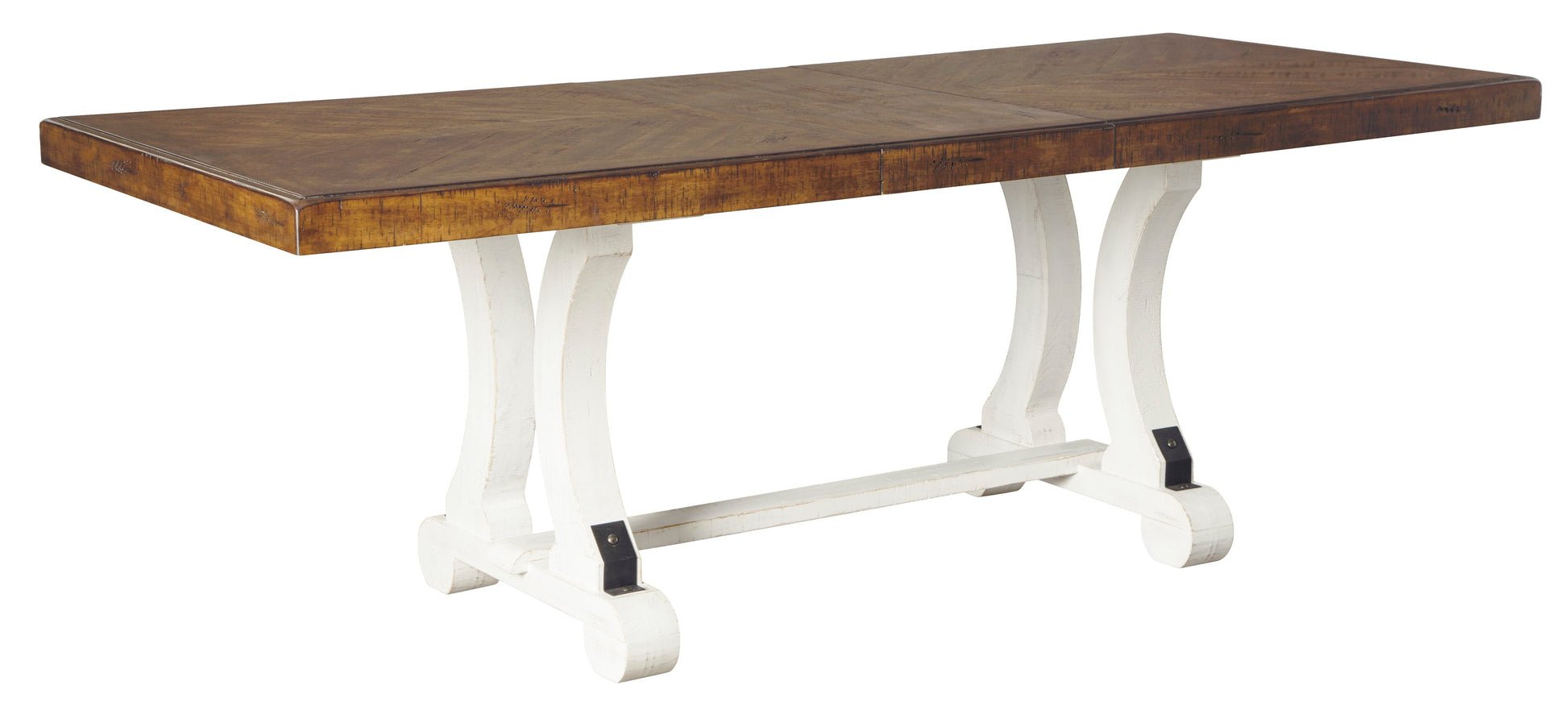 Valebeck Beige/White Rectangular Dining Set - SET | D546-35 | D546-01(2) - Luna Furniture - Dallas Store