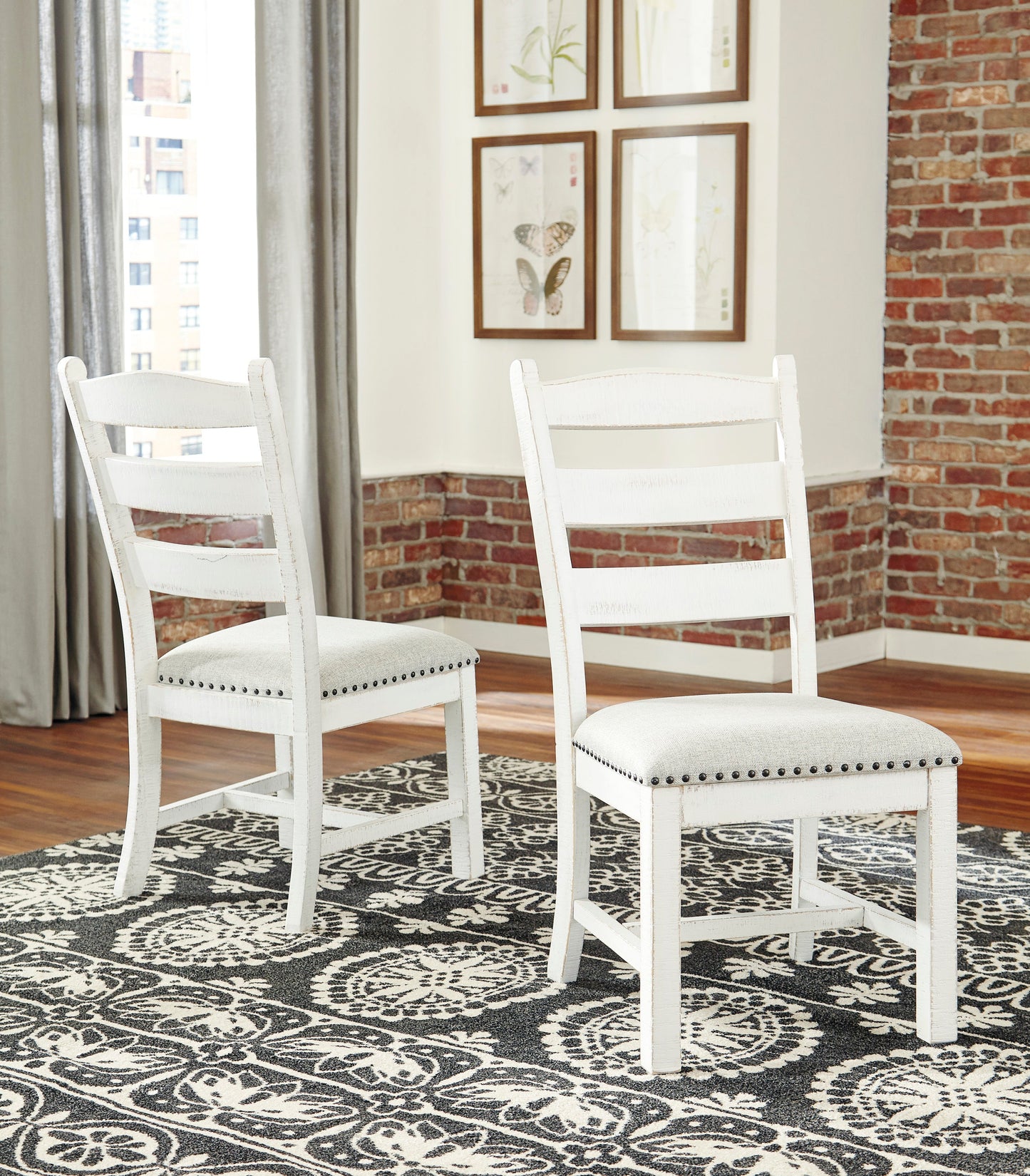 Valebeck Beige/White Rectangular Dining Set - SET | D546-35 | D546-01(2) - Luna Furniture - Dallas Store