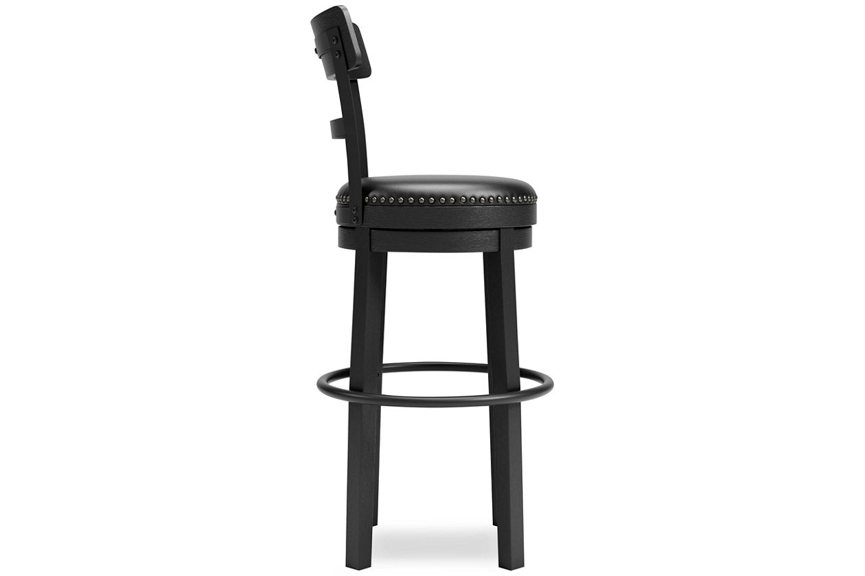 Valebeck Black Bar Height Barstool - D546-630 - Luna Furniture - Dallas Store