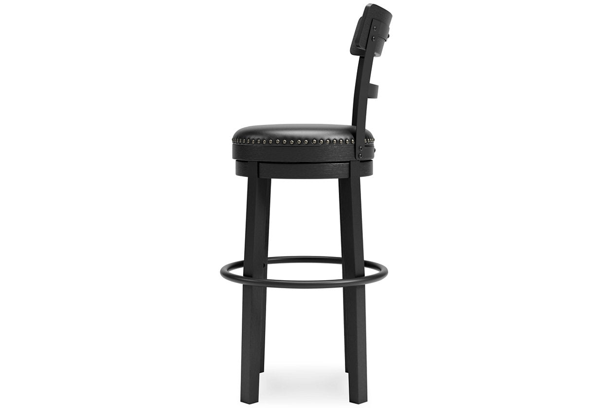 Valebeck Black Bar Height Barstool - D546-630 - Luna Furniture - Dallas Store