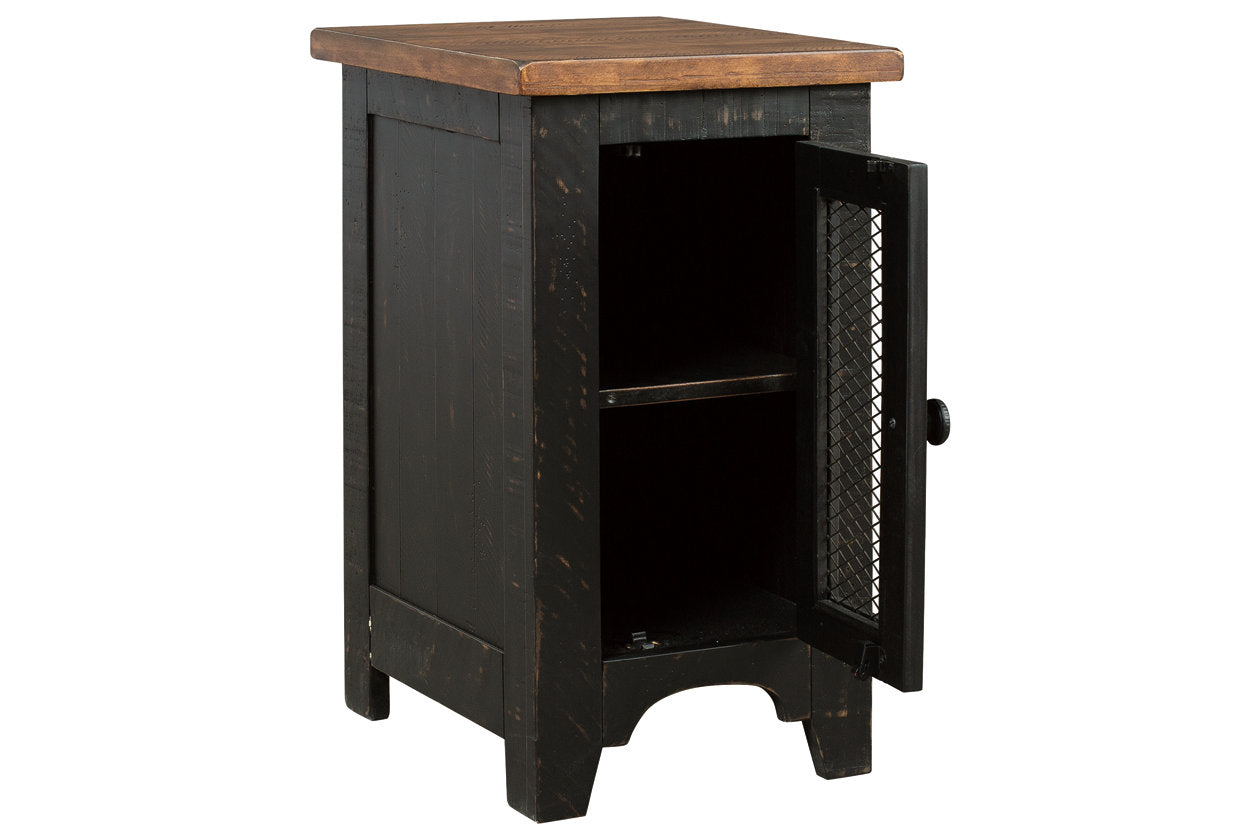 Valebeck Black/Brown Chairside End Table - T468-7 - Luna Furniture - Dallas Store