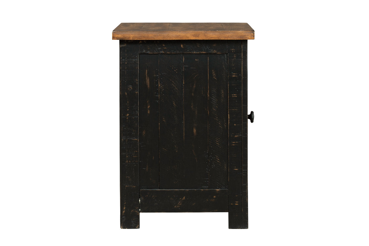 Valebeck Black/Brown Chairside End Table - T468-7 - Luna Furniture - Dallas Store