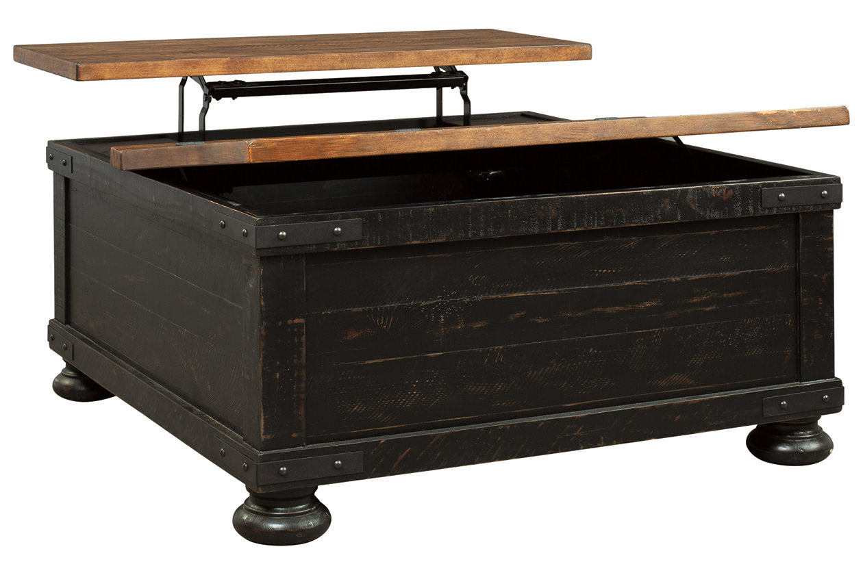 Valebeck Black/Brown Coffee Table with Lift Top - T468-00 - Luna Furniture - Dallas Store