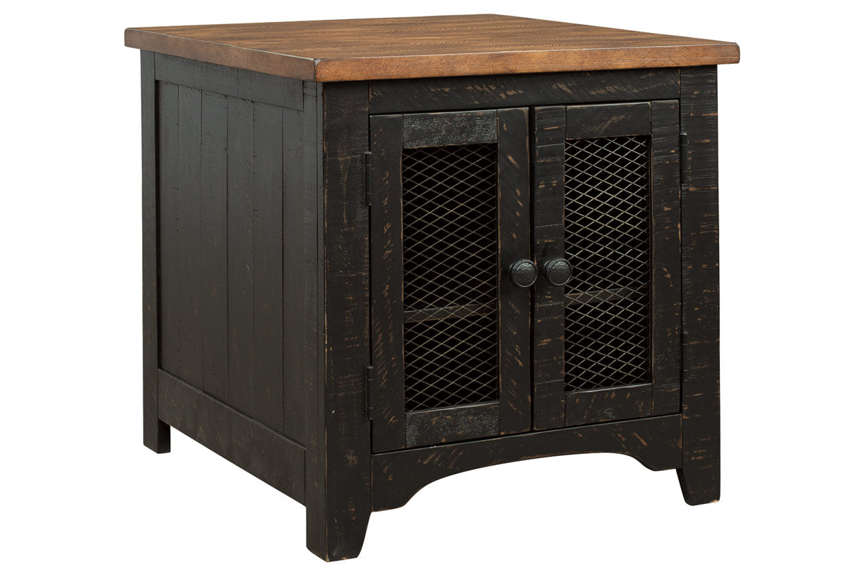 Valebeck Black/Brown End Table - T468-3 - Luna Furniture - Dallas Store