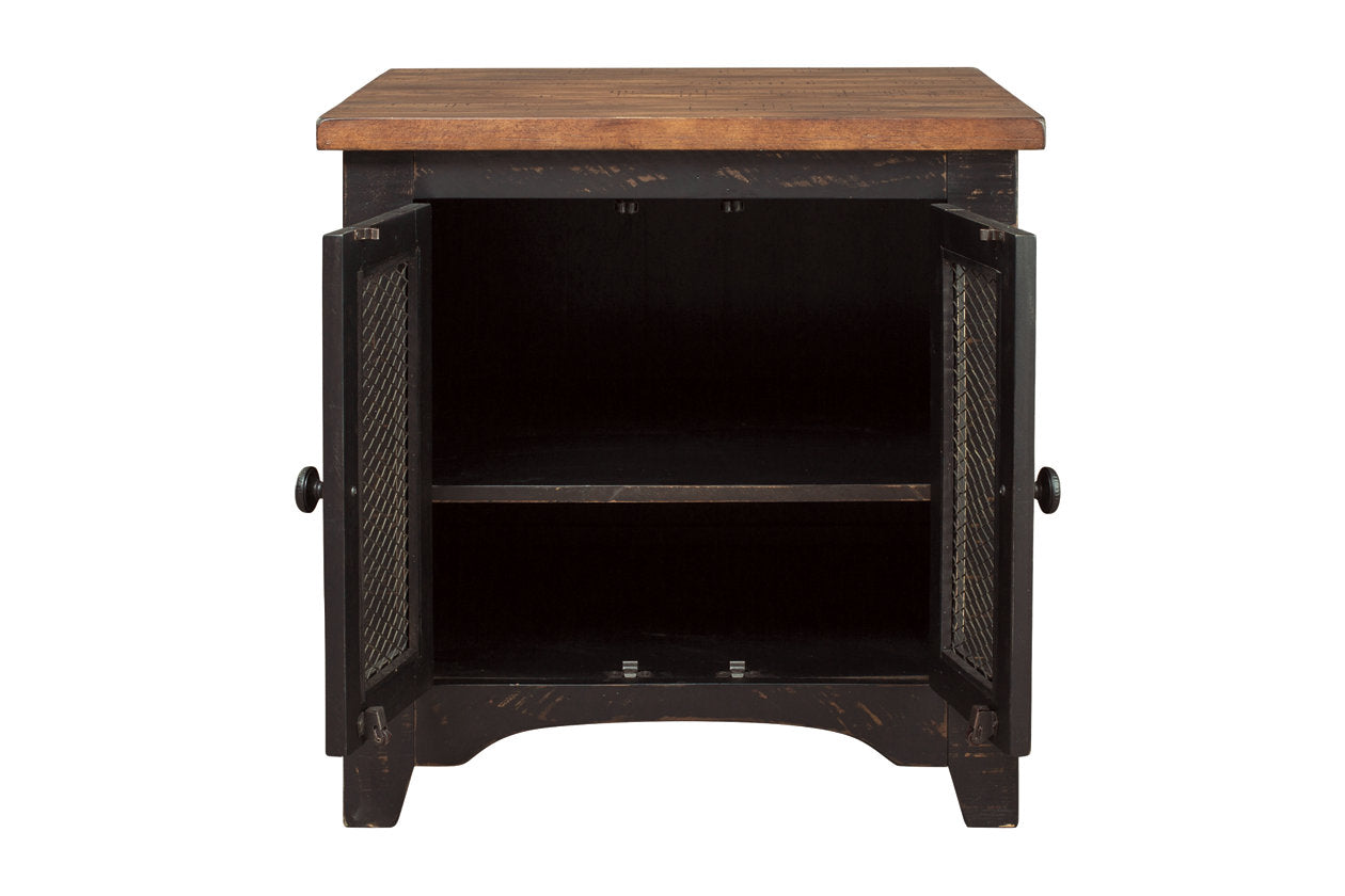 Valebeck Black/Brown End Table - T468-3 - Luna Furniture - Dallas Store