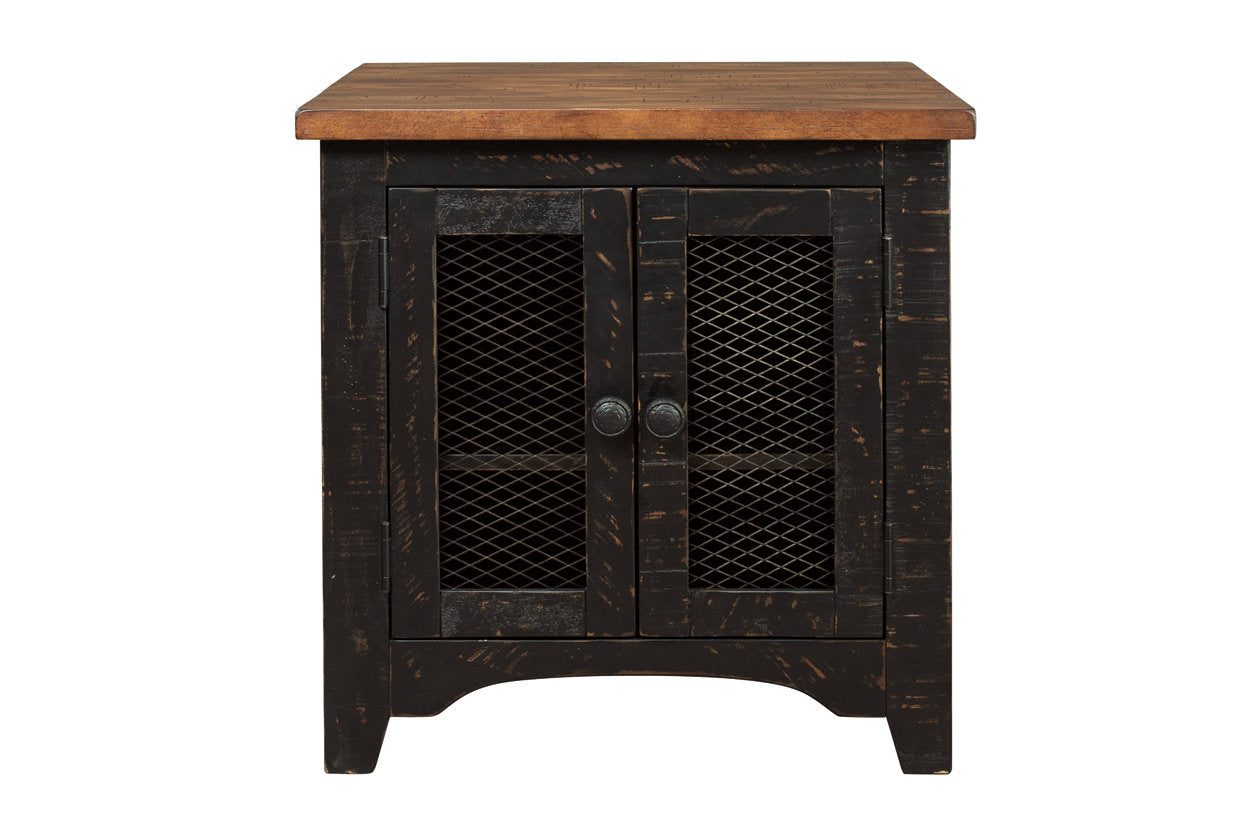 Valebeck Black/Brown End Table - T468-3 - Luna Furniture - Dallas Store