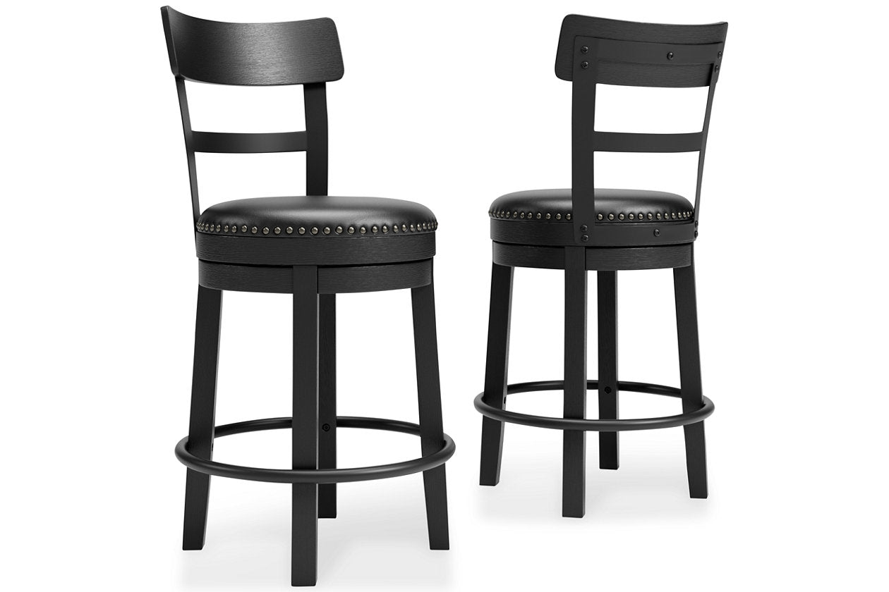 Valebeck Black Counter Height Barstool - D546-624 - Luna Furniture - Dallas Store